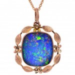 9ct Rose Gold Opal Doublet Necklace. Click for more information...