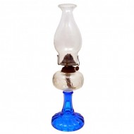 Blue and Clear Glass Kerosene Table Light. Click for more information...