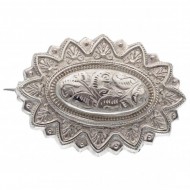 Victorian Silver Brooch Locket. Click for more information...