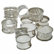 Sterling Silver Assorted Napkin Rings. Click for more information...