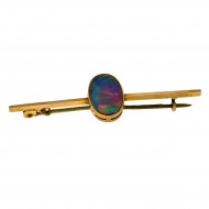 9ct Gold Opal Triplet Bar Brooch. Click for more information...