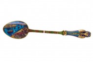 Egyptian Revival 0.800 Silver Enamel Spoon. Click for more information...