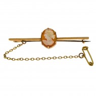 9ct Cameo Bar Brooch. Click for more information...