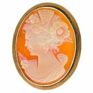 14ct Gold Cameo Brooch. Click for more information...