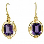 9ct Gold Amethyst Earrings. Click for more information...