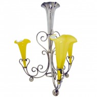 Art Nouveau EPNS and Art Glass Epergne. Click for more information...