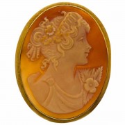 18ct Gold Cameo Pendant Brooch. Click for more information...