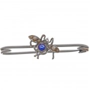 15CT Gold Sapphire and Pearl Insect Brooch. Click for more information...
