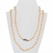 Mid Century 114 Akoya Type Cultured Pearl Necklace. Click for more information...