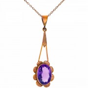 9ct Gold Amethyst Pendant. Click for more information...