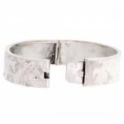 Sterling Silver. Victorian. Hinged Bangle.. Click for more information...