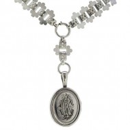 Victorian Silver Collar and Locket. Click for more information...