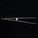 Sterling Silver Albert Graduated Curb Link Albert Chain. Click for more information...