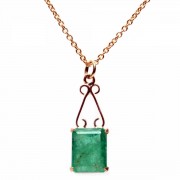 9ct Yellow Gold  4.00 carat Emerald Pendant. Click for more information...
