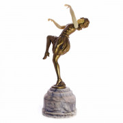 Bronze Art Deco Lady. Click for more information...