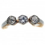 18ct 3 Diamond Art Deco Ring.. Click for more information...