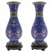 Large Pair of. Cloisonne. Vases. Persian Influence. Click for more information...