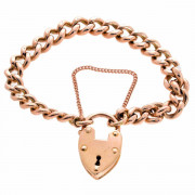 9ct Rose Gold Curb Bracelet. Click for more information...
