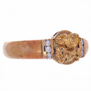 Palmer River Gold Nugget. Set on 18ct Gold band. Click for more information...