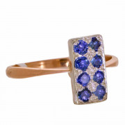 9ct Gold and Silver Ceylon Sapphire Ring. Click for more information...