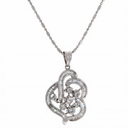 Mid Century Modernist 18ct White Gold Bagette, Rose Cut. Diamond Necklace. Click for more information...