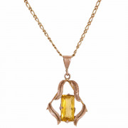 9ct Gold Citrine Pendant. Click for more information...