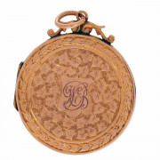 Round. 9ct Gold. B&F Locket.. Click for more information...