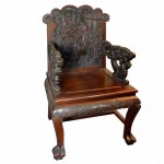 Chinese Armchair Ornately Carved. Click for more information...