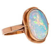 9ct Gold. Modernist. Solid Australian. 1.76 carat Opal Ring. Click for more information...