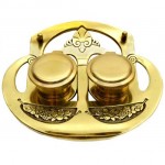 Brass Art Nouveau Inkwell.. Click for more information...