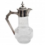 Victorian Silver Plate Crystal Claret Jug. Click for more information...