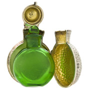 Victorian. Sterling Silver Cased. Bristol Green Glass. Scent Bottle. Click for more information...