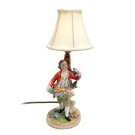 A Dresden Figural Electric Lamp.. Click for more information...
