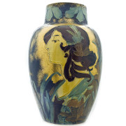 Antique Majolica Porcelain Art Nouveau Art Deco Vase. Click for more information...