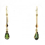 9ct Gold Green Tourmaline Hook Earrings. Click for more information...