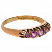 18ct Gold Pink Sapphire London Bridge Ring. Click for more information...