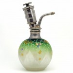 French Art Glass Hand Painted Perfume Bottle. Click for more information...