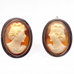 Silver Cameo Hook on Earrings. Click for more information...