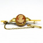 9ct Gold Cameo Bar Brooch. Click for more information...