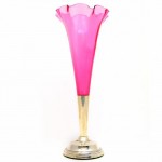Sterling Silver Ruby Glass Vase. Click for more information...
