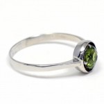 Art Deco Platinum and Prasiolite (Green Quartz) Ring. Click for more information...