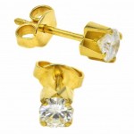 18ct Yellow Gold Diamond Ear Studs. Click for more information...