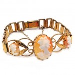 9ct Silverlined 3 Cameo Bracelet. Click for more information...